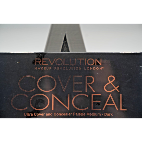 Revolution Ultra Cover & Conceal Palette Medium Dark Blendable Cream NEW Sealed - Picture 3 of 4